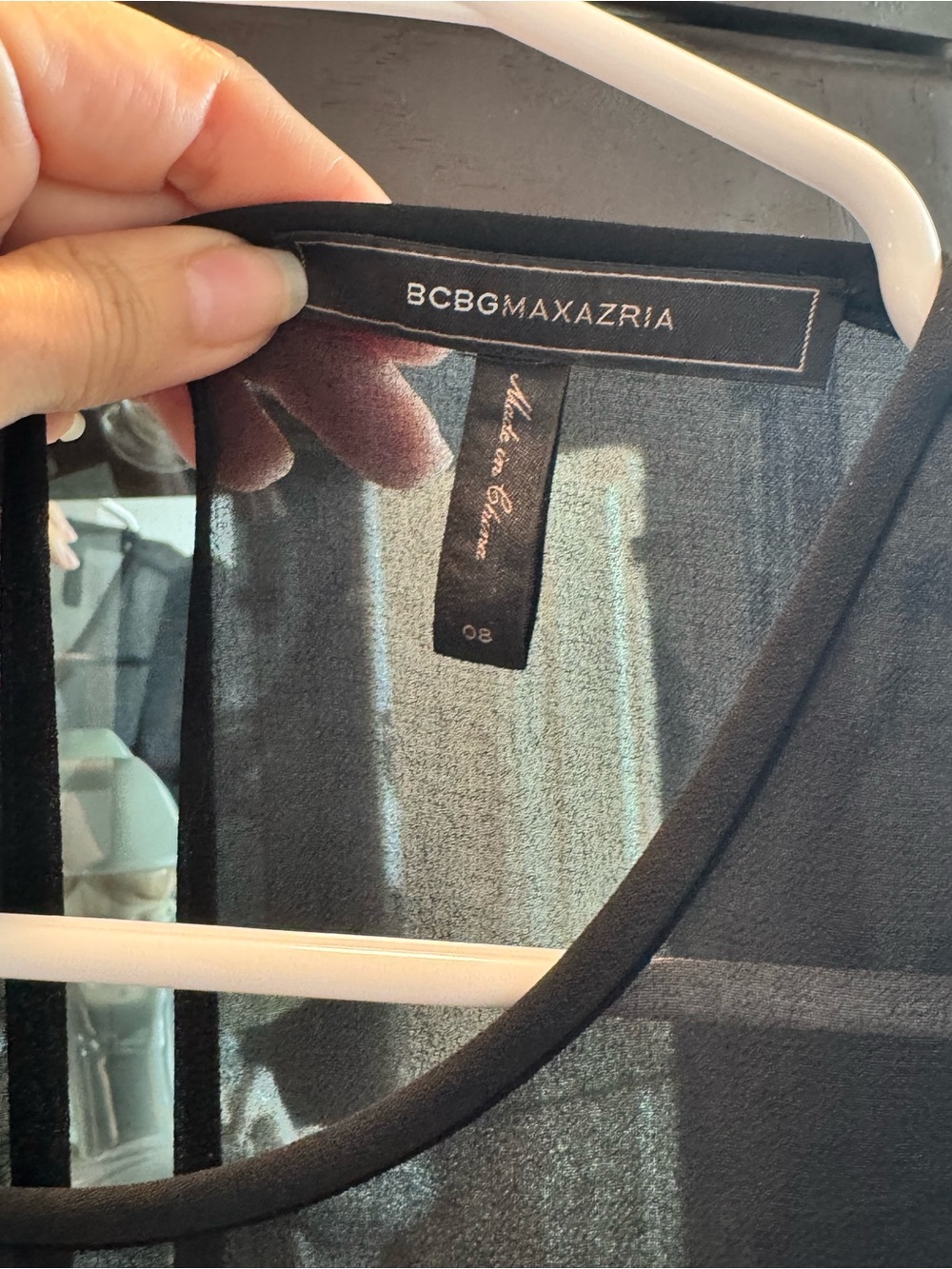 BCBGMaxAzria Black Ruffle Sheer-Panel Romper - Picture 2 of 3